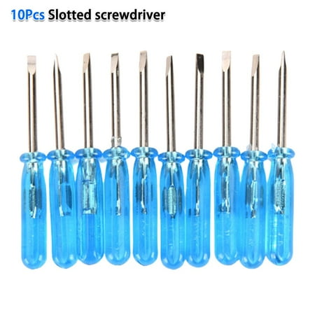 

10Pcs 2.0mm Small Screwdriver Slotted Cross Screwdriver Repair For Small Items