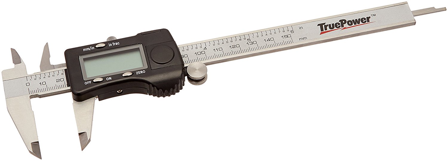 6" STAINLESS STEEL DIGITAL VERNIER CALIPER FRACTION, DECIMAL, METRIC