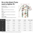 thumbnail image 5 of Kll Men'S Hawaiian Shirt Short Sleeve Button Down Beach Shirts-Pretty Floral With Leaves, 5 of 7