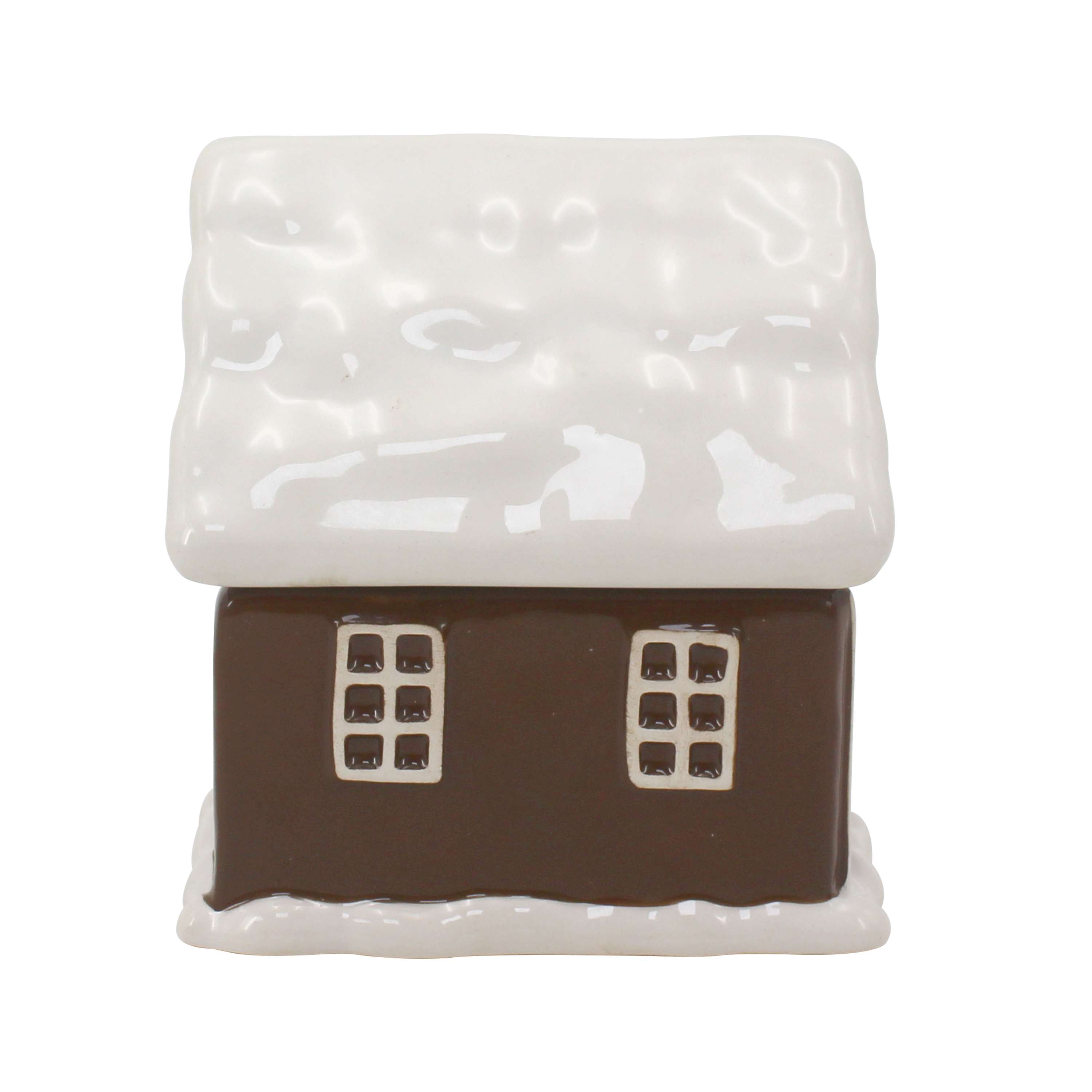 Mainstays 2-Wicks Gingerbread House Ceramic Scented Jar Candle, Holiday Gingerbread, 7.5oz