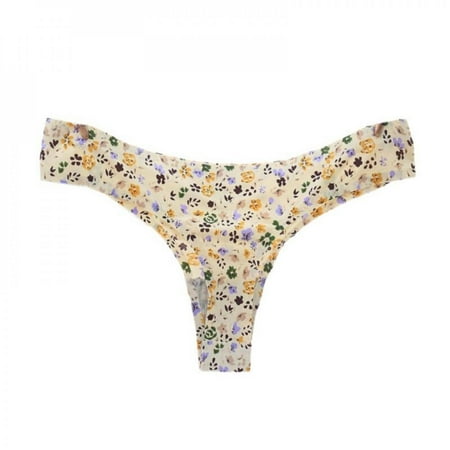 

Promotion!!!Women\\\ s Lingerie Ladies Floral Print G-String Thong Panties Briefs Panties Intimate Low-Rise Womens Underwear