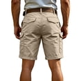 thumbnail image 5 of Mens Cargo Shorts Relaxed Lightweight Quick Dry Elastic Waist Stretch Summer Casual Camping Hiking Fishing Men's Cargo Shorts Multi Pockets Beige L, 5 of 9