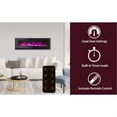 thumbnail image 4 of Cambridge 60" Wall-Mount Electric Fireplace Heater with Multi-Color LED Flames and Driftwood Log Display, 4 of 16