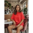 thumbnail image 4 of Whoinshop Women Two Piece Set with Vertical Stripes Loungewear Vacation Travel Airport Outfits Comfy Lounge Sets, 4 of 6