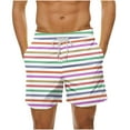 thumbnail image 3 of Goodtrade8 Shorts for Men Elastic Waist Summer Vacation Swimwear Board Shorts Breathable Casual Ropa Pockets Drawstring Mens Swim Shorts Hawaiian,Size L, 3 of 7