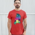 thumbnail image 3 of Tee Hunt Neon Cat in Sunglasses T-Shirt Tropic Kitten Summer Beach Kitty Men's Tee, Red, 5X-Large, 3 of 5