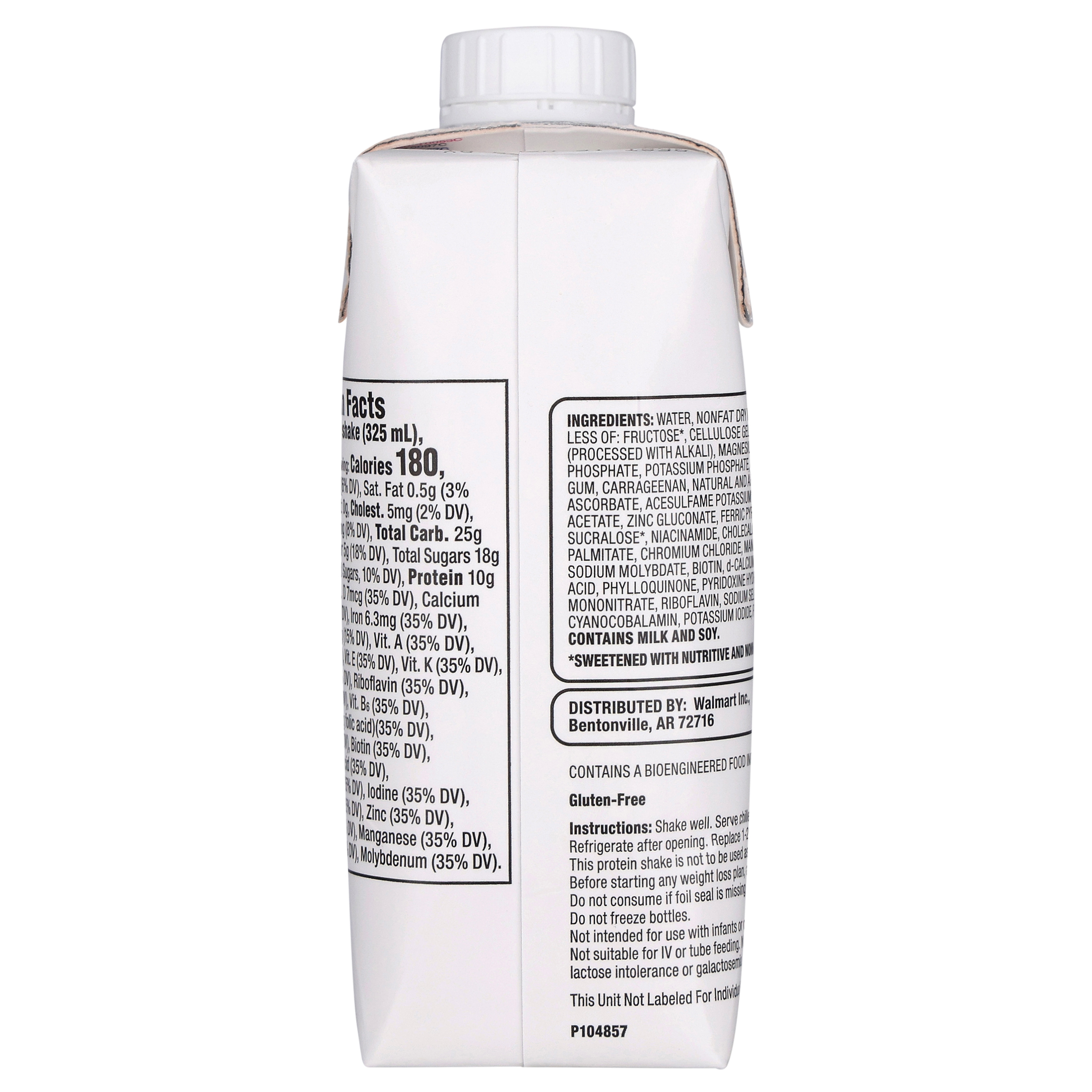 Batido sustituto de comida Equate, chocolate con leche cremoso, 11 fl oz, 12 unidades 6