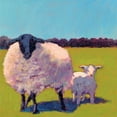 thumbnail image 2 of Young, Carol 26x26 White Modern Wood Framed Museum Art Print Titled - Sheep Pals III, 2 of 4