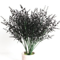 Viworld 8 Bundles Artificial Black Lavender Real Touch DIY Floral Bouquets Plastic Plant for Indoor Outdoor Home Garden Office Arrangements Decoration