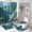Color-1, variant on Dinosaurs Roam Lush Jungle Scene Shower Curtain Waterproof Bathroom Curtain Anti-slip Bath Mat Set Toilet Rugs Carpet