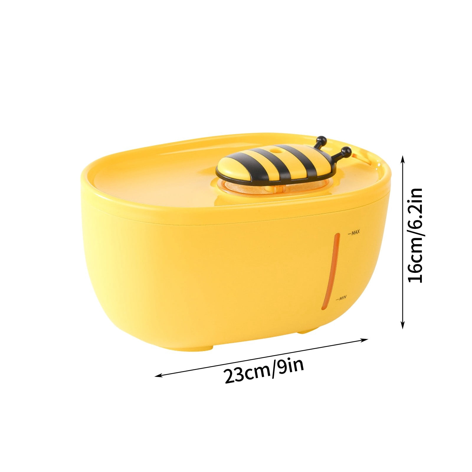 2L Pet Water Fountain Leakproof Quiet Automatic Water Dispenser in Cute Bee Shape Smart Hydration Bowl for Indoor Cats & Small Dogs