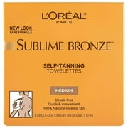 L'Oreal Paris Sublime Bronze Self-Tanning Towelettes, Medium Tan, 6 ct. 1 pack