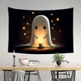 thumbnail image 2 of RKSupls Charming Ghost Holding Candle Tapestry, Home Tapestry Suitable for Hanging for Decorative Wall Hanging, Decorative Bedroom, Living Room Decoration - 60*40in, 2 of 6