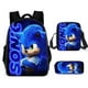 thumbnail image 2 of SONIC Mochila Conjunto De Tres Piezas Bolso De Hombro Estuche De Lápices De Escuela Primaria Estudiante Bolsa Papelería Dibujos Animados Erizo, 2 of 4