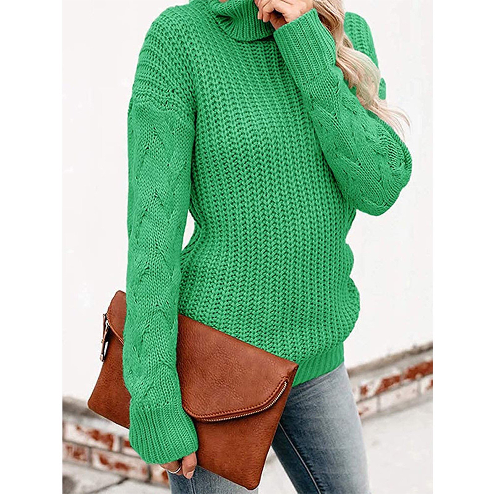 XZNGL Women Turtleneck Hoodie Fashion Women Casual O-Neck