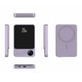 thumbnail image 1 of yeacher Ultra-Slim Magnetic Power Bank with 5000mAh Capacity, 20W PD Fast Charging, Magsafe Wireless Charging, and Compact Design in Purple, 1 of 7