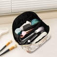 thumbnail image 2 of FORMRS Makeup Bag Travel Cosmetic Organizer for Women Fold Flat Zipper Pouch with Handle, Lace and Floral, 2 of 8