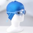 thumbnail image 2 of Unisex Flexible Waterproof Silicone Swimming Cap Adult Waterdrop Design Swim Head Cover Protect Ear Hat, 2 of 4