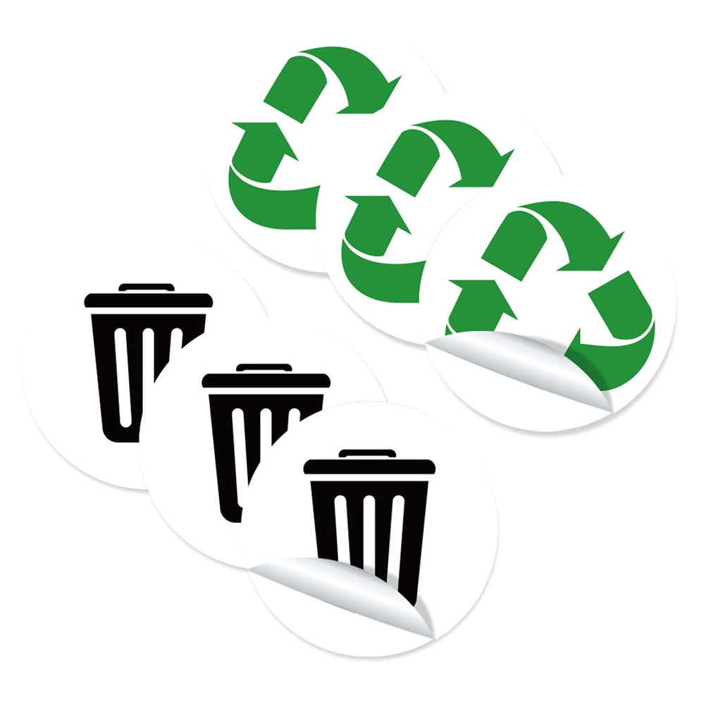 Recycle Decals Trash Garbage Sticker Stickers Cans Can Round Waste