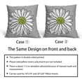 thumbnail image 6 of Lime Green White Daisy Pillow Covers 18x18 Set of 2 Spring Summer Gray Grey Colored Decorative Throw Pillows Outdoor Modern Art Flower Pillowcase Square Linen Cushion Case for Home Sofa Couch Bed, 6 of 6