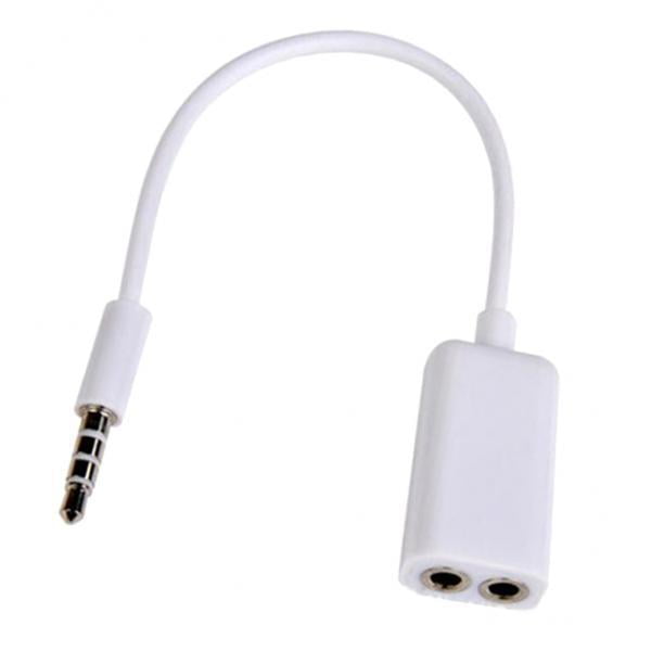Adaptador de cable de audio perfke de 2x3,5 mm divisor Estéreo Macho a Hembra de 2 Puertos 2 piezas