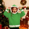 thumbnail image 5 of Wsyxszg Fleece Hoodies for Girls Cute Solid Hooded Long Sleeve Pullover Kids Cozy Relaxed Fit School Sweatshirts 5-15T, 5 of 8