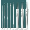 thumbnail image 2 of Fecong Tweezers, Stainless Steel Blackhead Removal Kit, Professional Facial Blackhead Remover Tweezers, Stainless Steel Blackhead & Extractor Set, Blackhead Remover Tools-6pcs A-3, 2 of 8