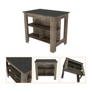 FM FURNITURE York 2-Piece Modern Engineered Wood Kitchen Set in White/Oak