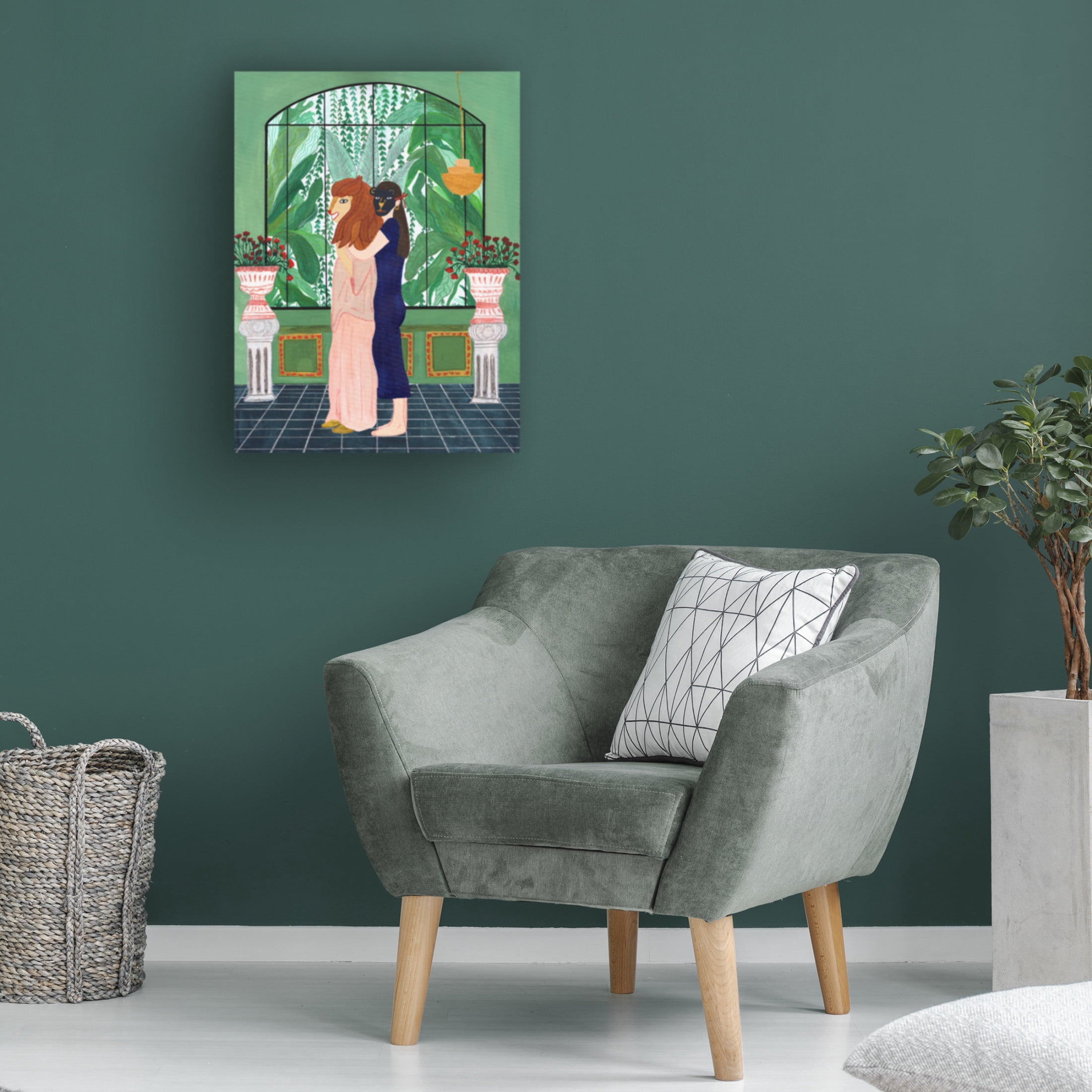Trademark Fine Art Jota de jai Lion Mom Canvas Wall Art