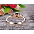thumbnail image 2 of 10k Rose Gold 1.50 Carat 6mm Round Cut Champagne Diamond Moissanite Engagement Ring Anniversary Gift Art Deco, 2 of 5