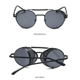 thumbnail image 4 of Gafas de sol de moda Gafas de sol de metal abatibles personalizadas Gafas de sol retro con marco redondo Universal para mujeres y hombres, 4 of 4