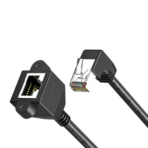 FTP Shielded Cat6 Ethernet Cable Extender RJ45 Adapter Caord 1000Mbps Multiple Angled Option Compatibles Cat5e Cat5