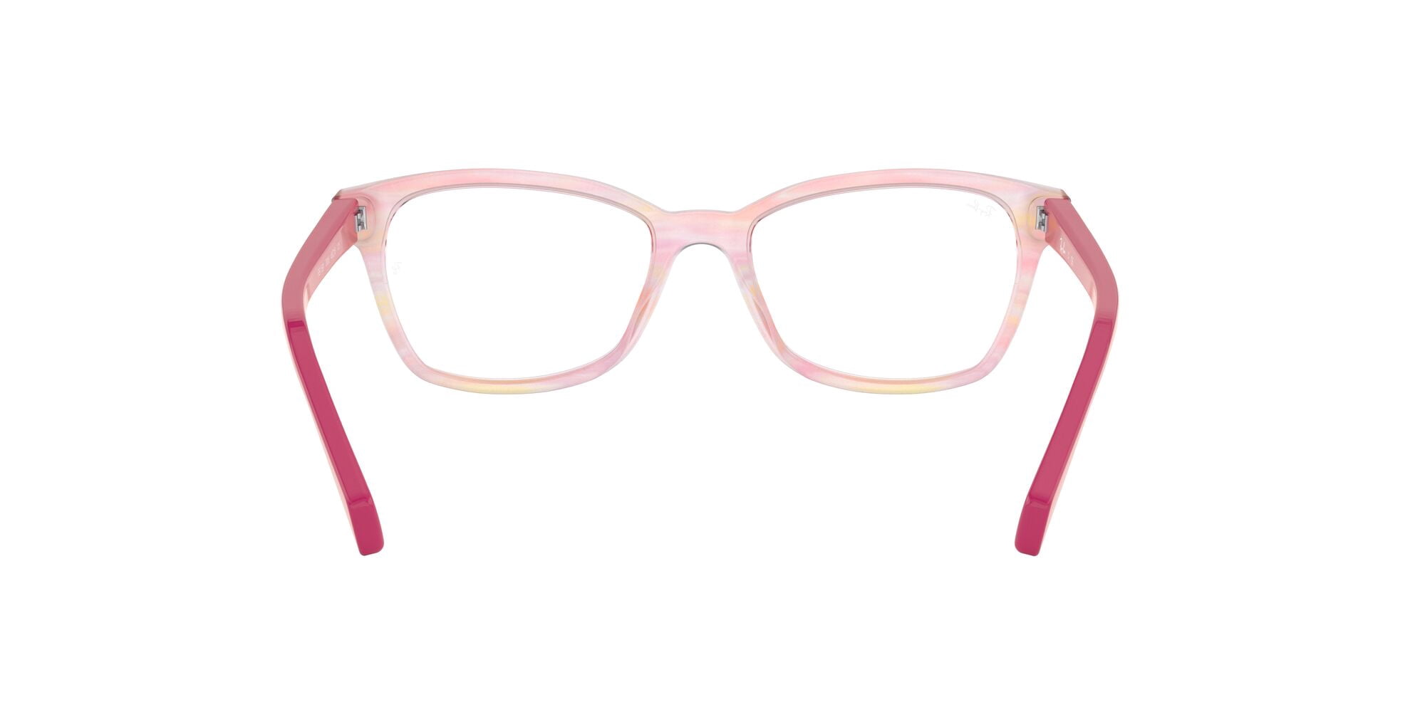 Ray-Ban Youth 0RY1591 Prescription Eyeglasses with Case, Size 46, Demo Lens/Fuxia Striped Multicolor