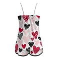 thumbnail image 3 of Womens Valentine Pajamas Couple Date Ladies Sleeveless Deep V Vest And Shorts 2 Piece Loungewear Heart Festive Gifts Love Print Valentines Sleepwear, 3 of 4
