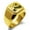 Gold, variant on Stainless Steel Letter K Initial 3D Monogram Engraved Engraved Square Flat Top Biker Style Polished Signet Ring
