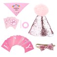 thumbnail image 3 of Juego de Gorro de Cumpleaños para Perros Bufanda de Cumpleaños para Perros Juego de Pajarita Ajustable Suave Cómodo Flexible Suministros para Disfraces de Cumpleaños ANGGREK Otros, 3 of 8