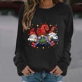 thumbnail image 2 of Penkiiy Hoodies pour Femmes, Tops à Manches Longues, Col Rond, Imprimé, Blouse Régulière, Sweashirts Noirs Y2K, 2 of 6