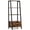 Rustic Brown, Black, variant on Gymax 4-tier Bookshelf w/ 2 Storage Drawers Sturdy Metal Frame Anti-toppling Devices White