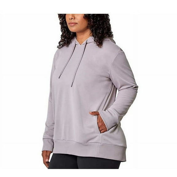 Mondetta Women's Relaxed Fit Hooded Sweatshirt, Gray - Large