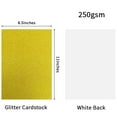 YINUOYOUJIA Gold Glitter Cardstock,20 MMF7 Sheets Premium Glitter Paper