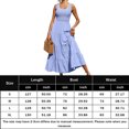 thumbnail image 3 of Vestido Largo Mujeres Beach Sling Vestido largo Pullover Sólido Simple Ropa de verano (Azul L) Cgtredaw Para estrenar, 3 of 6
