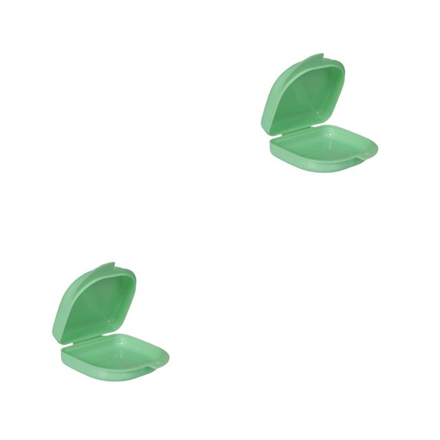 Caja de almacenamiento Soidarity para dentaduras postizas 2 piezas Verde