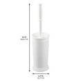 thumbnail image 4 of iDesign Plastic Toilet Brush and Holder Set, 4.2'' x 16'', Plastic, White, 4 of 5