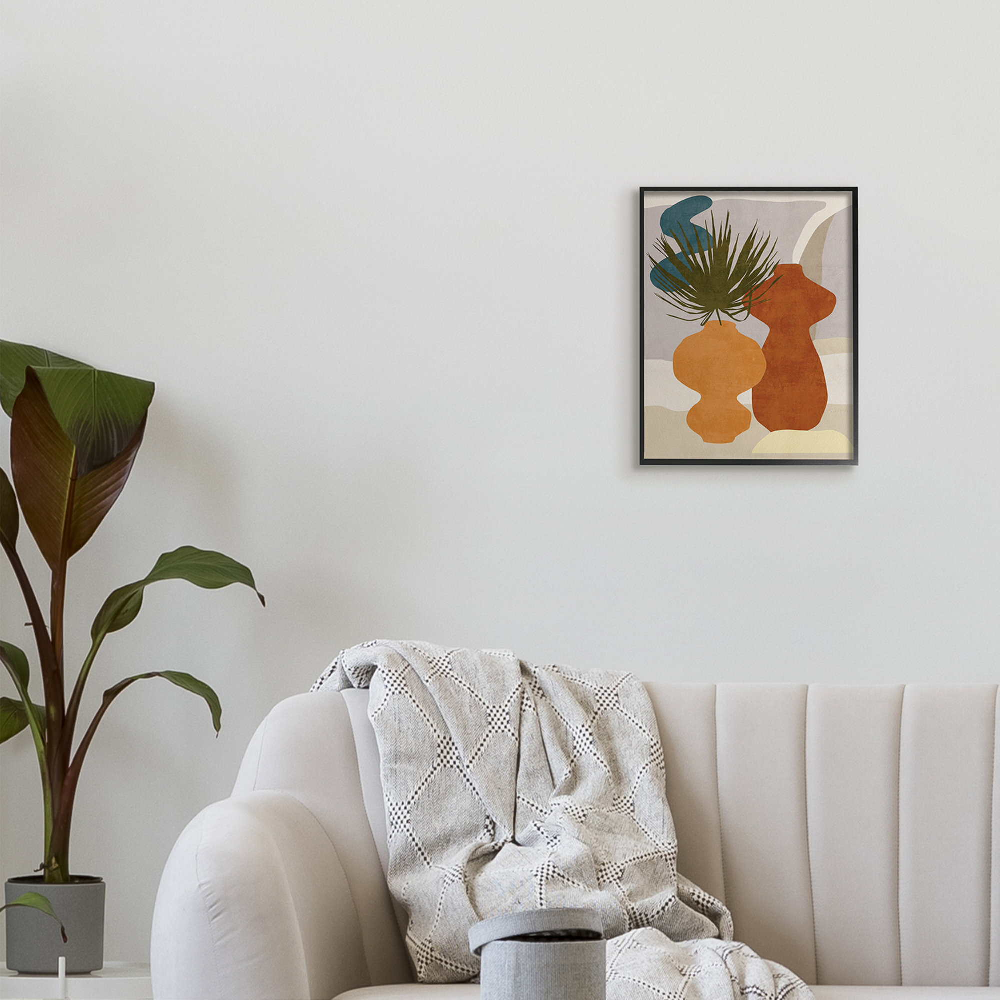 Western Abstract Vases Orange 11 in x 14 in Framed Painting Art Print, by Stupell Home Décor