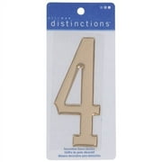 The Hillman Group Stick-On Domed Number 4, Gold