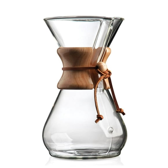 Cafetera de Vidrio Chemex Pour-Over - Serie Clásica - 8 Tazas - Empaque Exclusivo