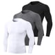 thumbnail image 1 of 3 camisetas de compresión de manga larga deportivas para hombre, de secado rápido, para entrenamiento, 1 of 8