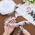 thumbnail image 3 of 1set 10M Polyester Pleated Lace Trim Stretchy Flower Lace Ribbon for Sewing Decoration White 1-3/4 inch(45mm), 3 of 5