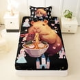 thumbnail image 3 of Erosebridal Ramen Capybara Kid Twin Sheet Sets, Princess Castle Bedding, 3-Piece, 3 of 5