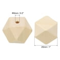 thumbnail image 2 of Uxcell 25mm Natural Wood Beads, 40 Pack Unfinished Wooden Beads Geometric Hexagon Loose Beads Spacer Beads, 2 of 5